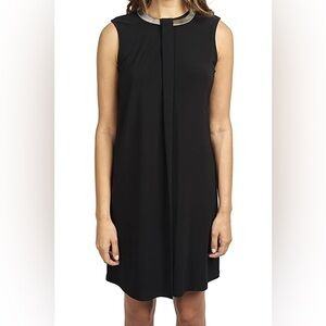 Joseph Ribkoff Black Cocktail Shift Dress Choker collar Style 173012 Size 14